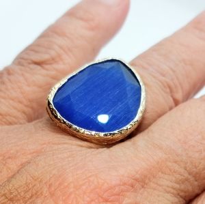 Royal Blue Agate Ring